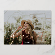 Faire-part de graduation simple de la bobine de sc