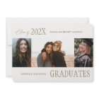 Faire-part de graduation Trio Multiphoto moderne