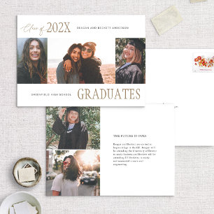 Faire-part de graduation Trio Multiphoto moderne