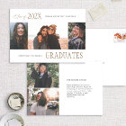 Faire-part de graduation Trio Multiphoto moderne