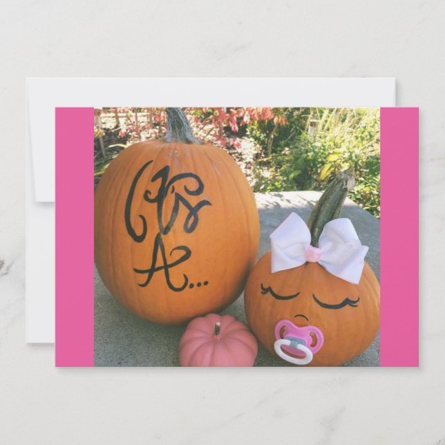 Faire-part de grossesse automnale (Devant)