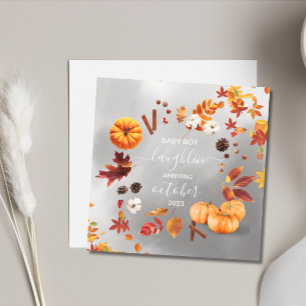 Faire-part de grossesse automnale