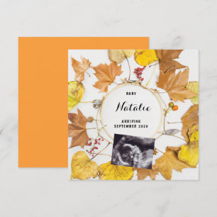 Faire-part de grossesse automne Feuilles d'automne