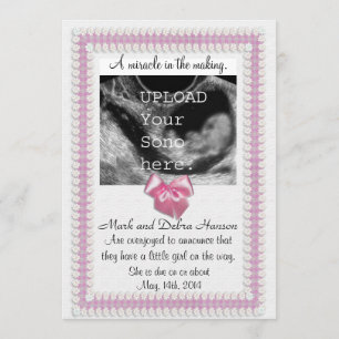 Faire-part de grossesse avec la photo de