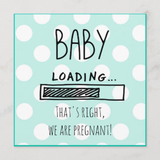 Faire-part De Grossesse Bleue Et Blanc