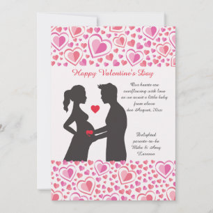 Faire-part de grossesse d'amour de Valentine