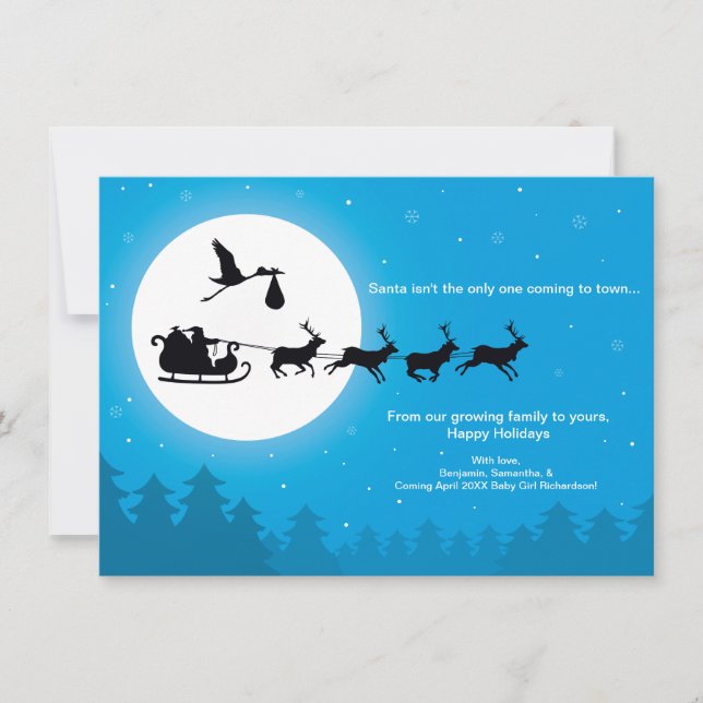 faire-part de grossesse de la carte de Noël 4x6 -  (Devant)