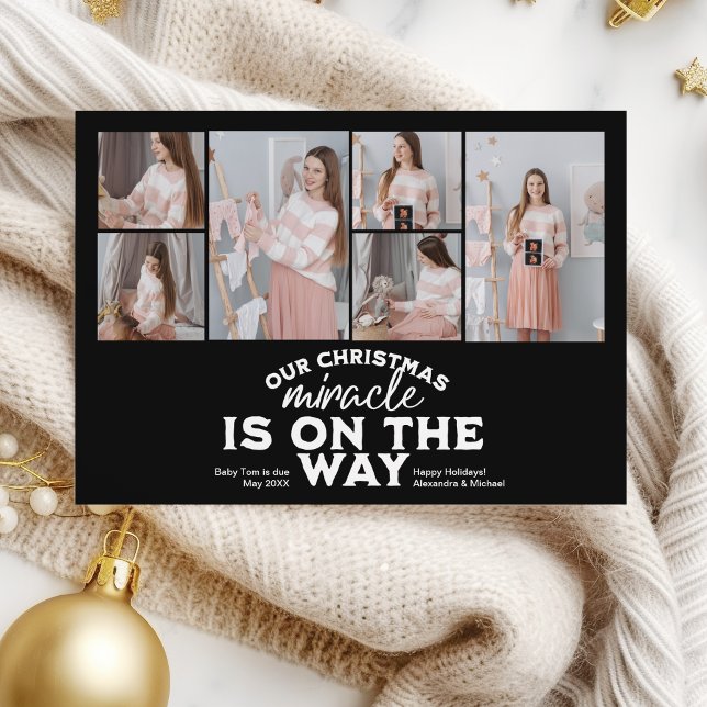 Faire-part de grossesse de Noël multi photo (Créateur téléchargé)