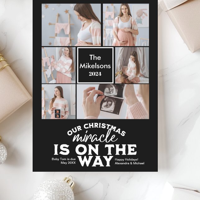Faire-part de grossesse de Noël multi photo (Créateur téléchargé)