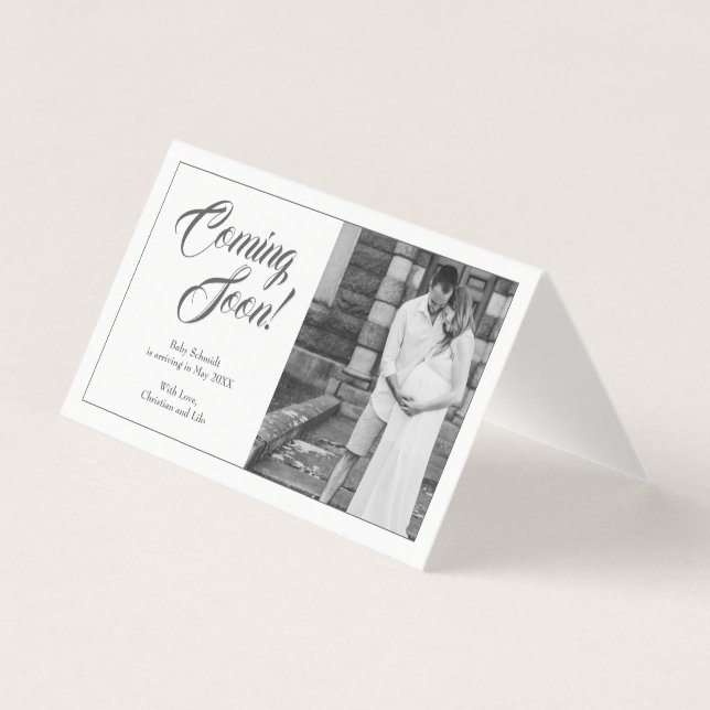 Faire-part de grossesse de style classique (Front)