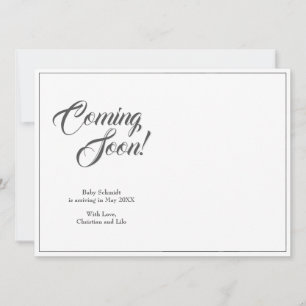 Faire-part de grossesse de style classique