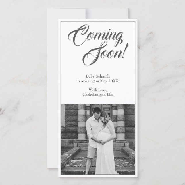 Faire-part de grossesse de style classique (Devant)