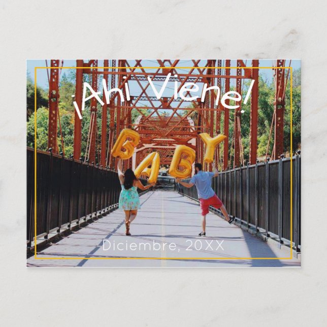 Faire-part de grossesse en espagnol (Devant)