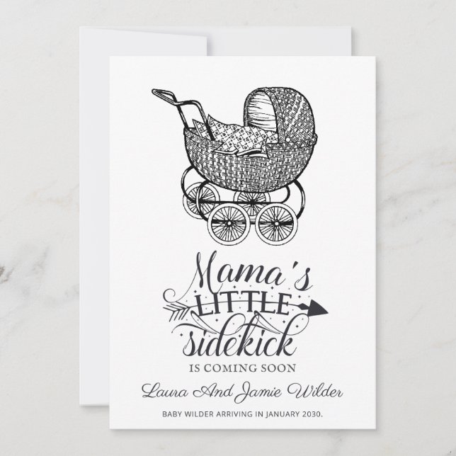 Faire-part de grossesse en typographie (Devant)