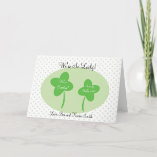 faire-part de grossesse Jour de la Saint Patrick /