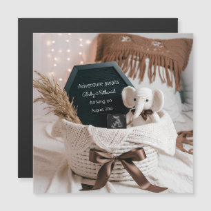 Faire-part de grossesse neutre Boho Pampas