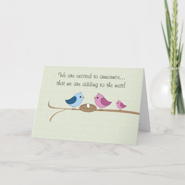 Faire-part de grossesse remplir le nid (Devant)