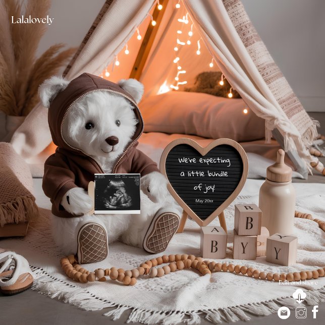 Faire-part de grossesse simple pour bébé (Créateur téléchargé)