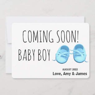 Faire-part De jolies chaussures pour bébé bientôt bleu Grosse