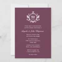 Faire-part de jubilé ou d'anniversaire Floral Char