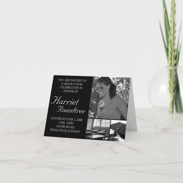 Faire-part de la carte de graduation photo personn (Devant)
