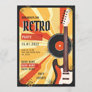 Faire-part de la soirée musicale rétro