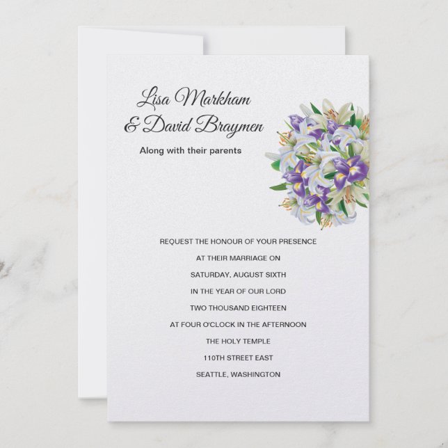 faire-part de mariage (Devant)