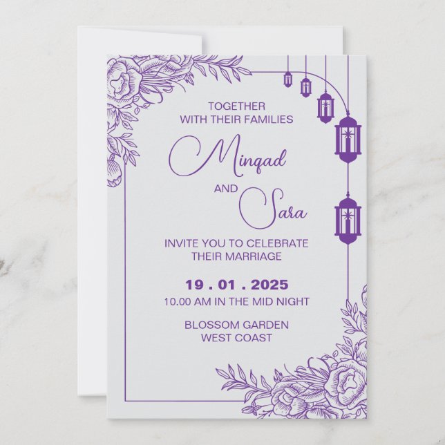 Faire-part de mariage (Devant)