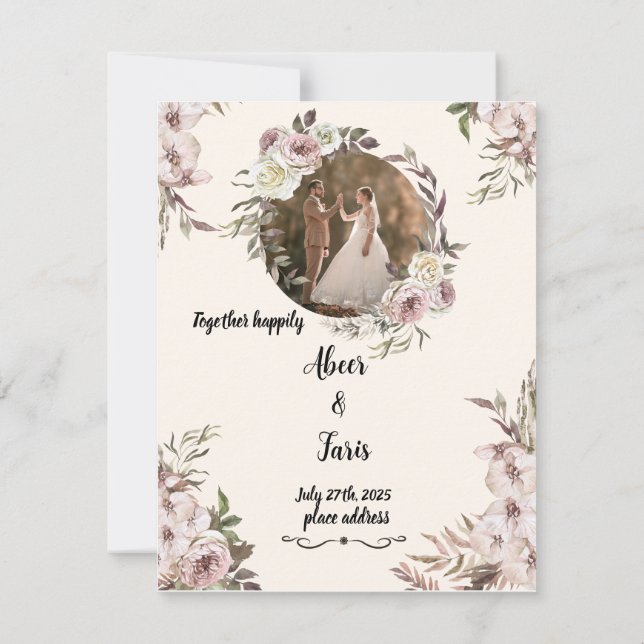 faire-part de mariage (Dos)