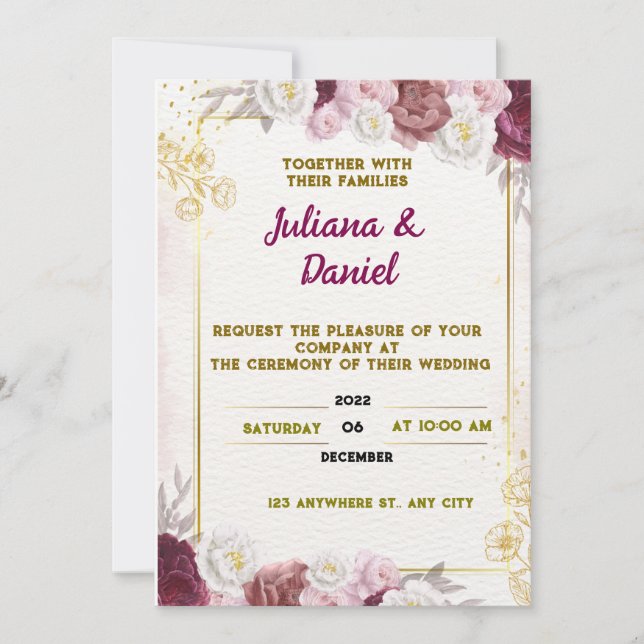 Faire-part de mariage (Devant)