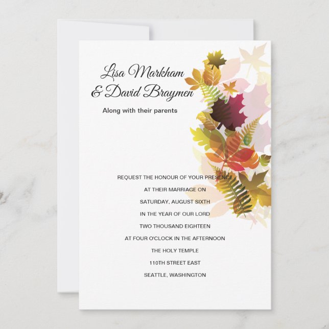 Faire-part de mariage (Devant)