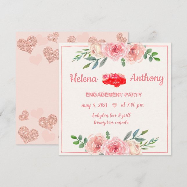faire-part de mariage (Devant / Derrière)