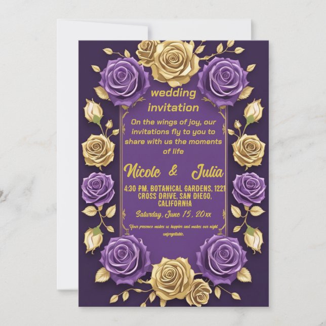 faire-part de mariage (Devant)
