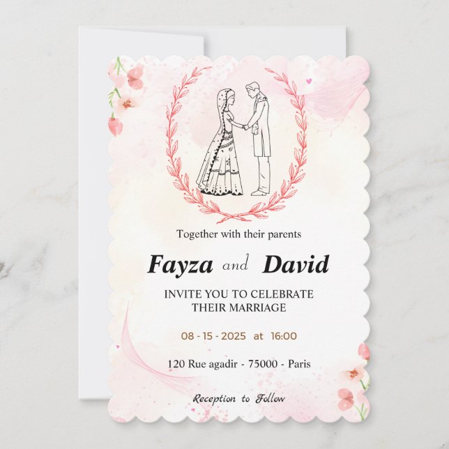 Faire-part de mariage (Devant)