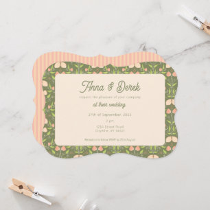 Faire-part de mariage à bascule du jardin de print