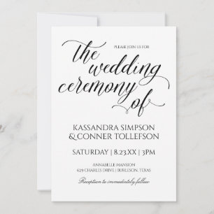 Faire-part de mariage à calligraphie élégante   No