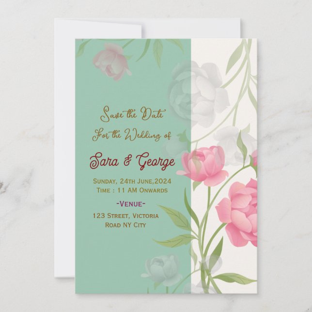 Faire-part de mariage à conserver  (Devant)