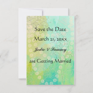 Faire-part de mariage à conserver Teal & Vert