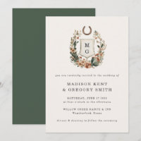 Faire-part de mariage à crête de cactus en fer à c