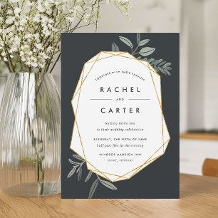 Faire-part de mariage à feuilles d'olive