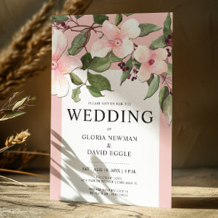 Faire-part de mariage à gouttes florales à ressort