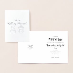 Faire-part de mariage à huile fine