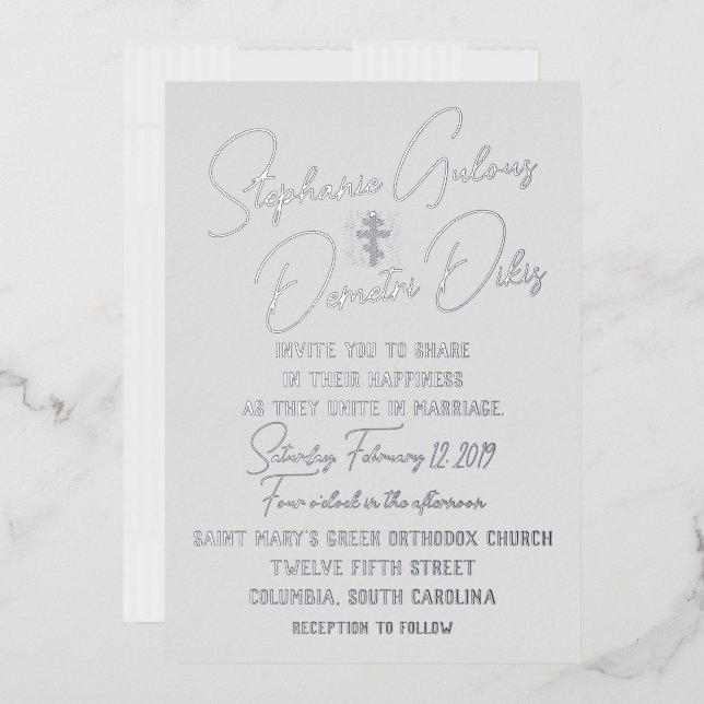 Faire-part de mariage à huile plate du Mariage gre (Enveloppe)