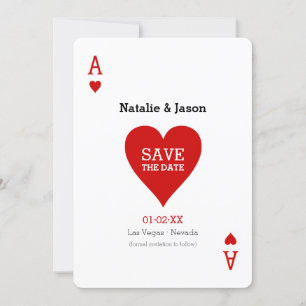 Faire part de mariage à la carte As de cœur pour a