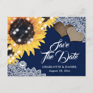 Faire-part de mariage à la fleur de tournesol rust