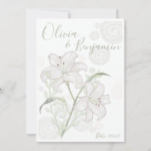 Faire-part de mariage à la marguerite blanche enti