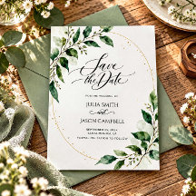 Faire-part de mariage à la verdure rustique