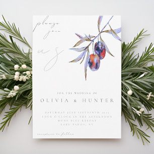 Faire-part de mariage à l'aquarelle élégante de br