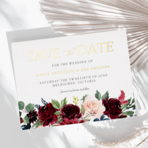Faire-part de mariage à l'aquarelle florale bordea