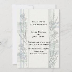 Faire-part de mariage à l'arche botanique gris-ble
